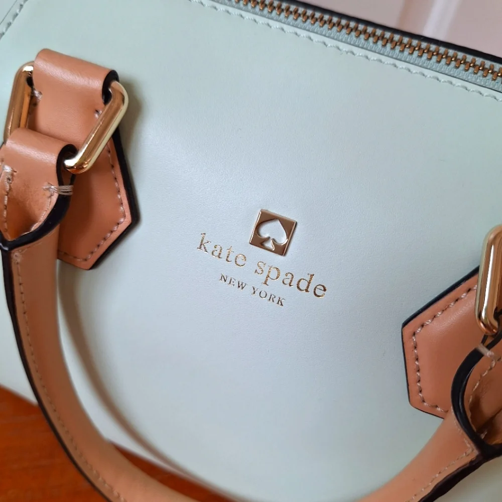 Kate Spade Mint Leather Satchel Structured Crossbody Bag Pippa Doctor Green NEW